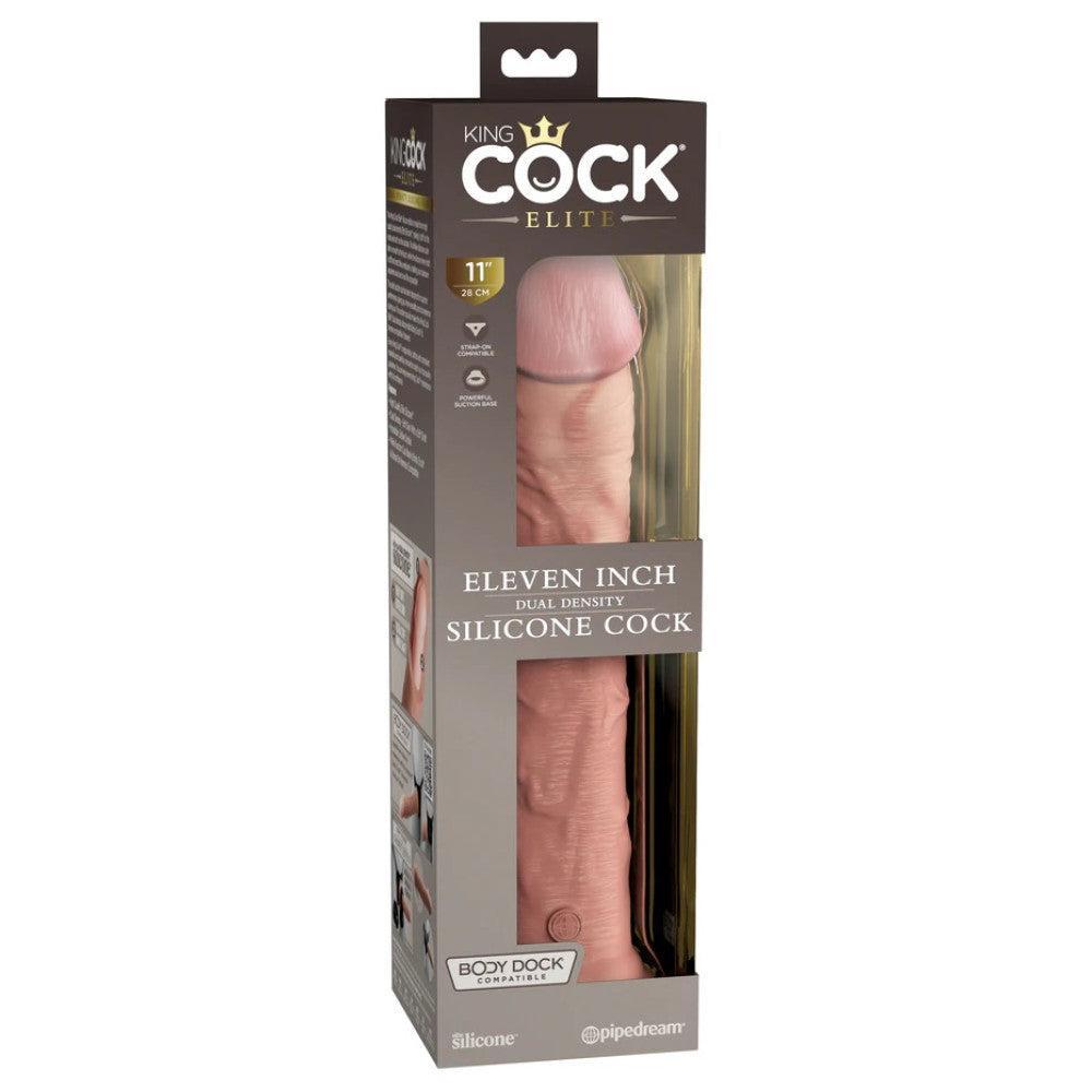 Realistic Double Layer Silicone King Cock 11" Dildo