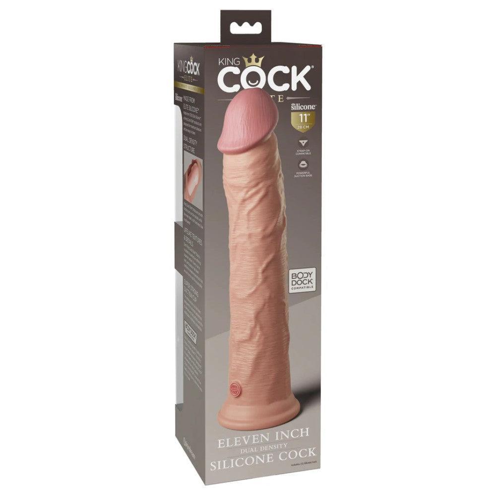 Realistic Double Layer Silicone King Cock 11" Dildo