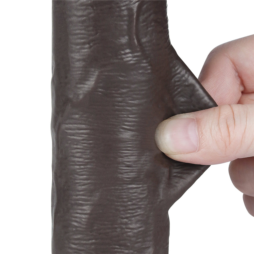 Realistic Double Layer Sliding-Skin Dildo 8"