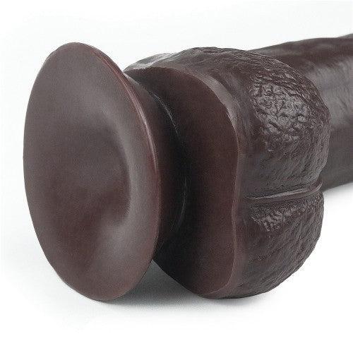 Realistic Dual Layer Sliding Skin Dildo 9.5" Black