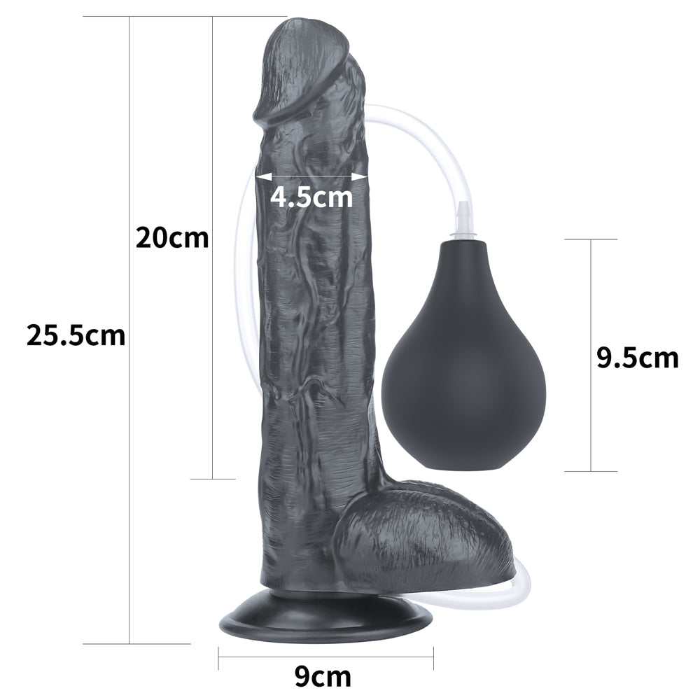 Realistic Ejaculating Dildo Squirt Extreme 10" Black