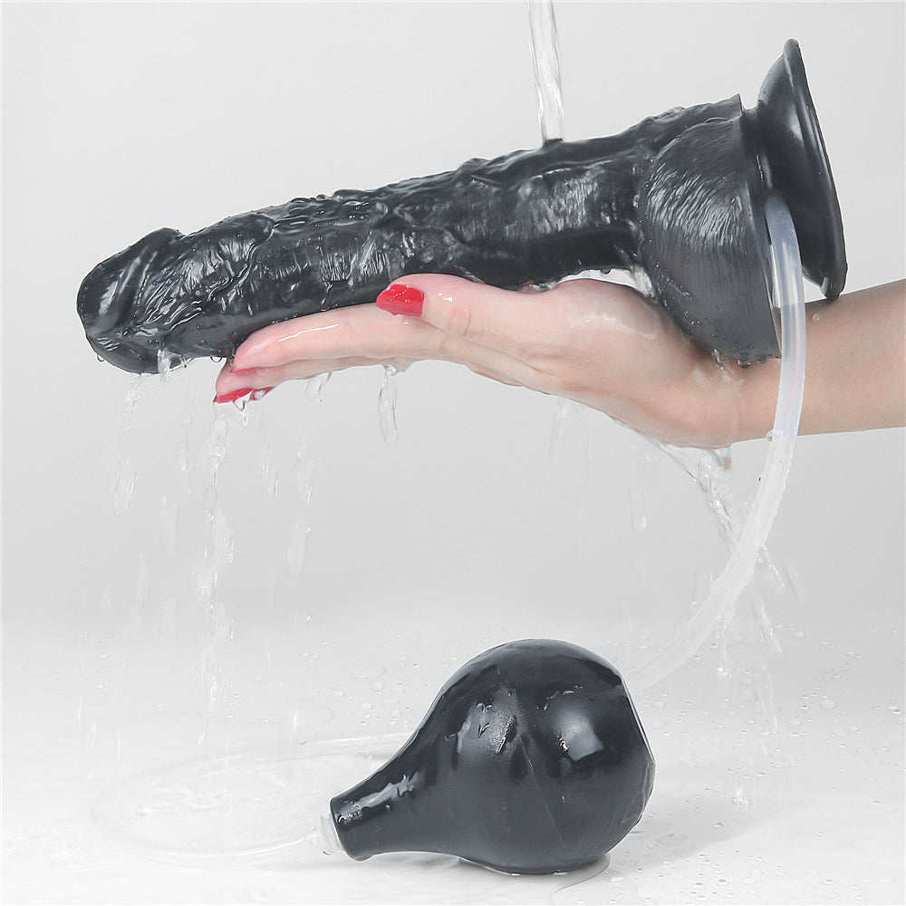 Realistic Ejaculating Dildo Squirt Extreme 10" Black