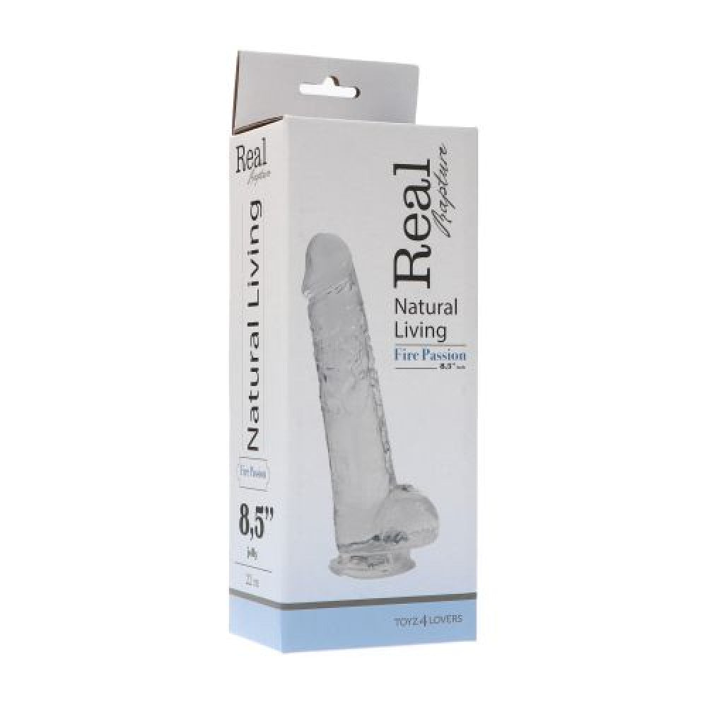 Realistic Jelly Dildo Fire Passion 8.5" Clear