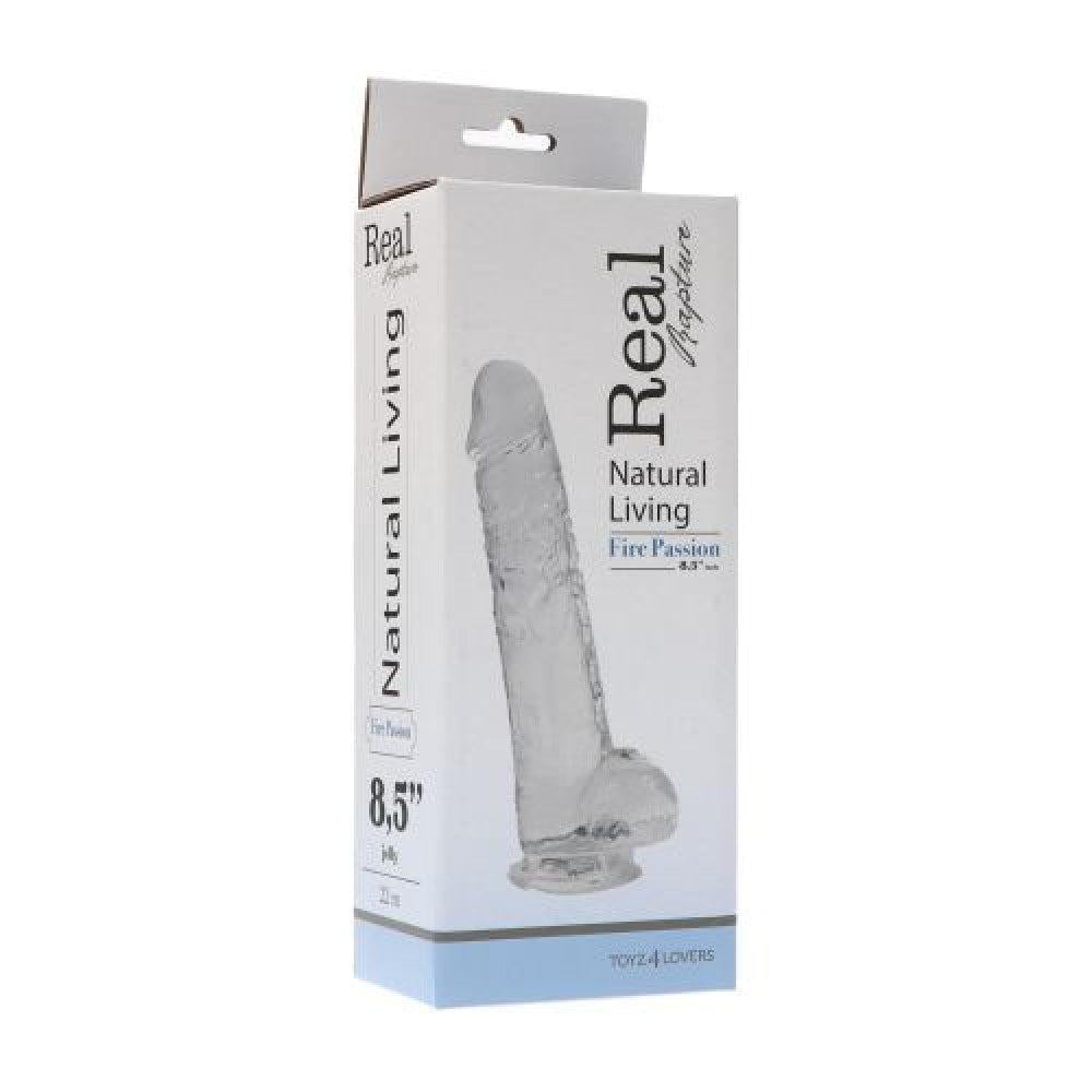 Realistic Jelly Dildo Fire Passion 8.5" Clear