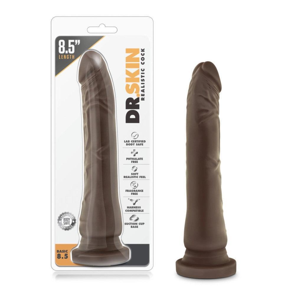 Dr.Skin Basic 8.5 Realistic Flexible Dildo 8.5" Chocolate