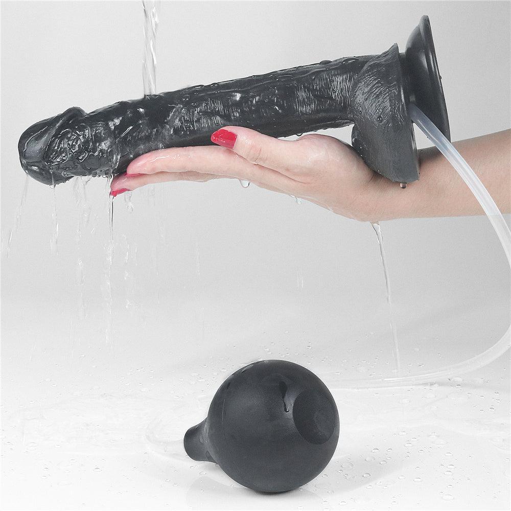 Squirt Extreme Realistic Ejaculating Dildo 11" Black