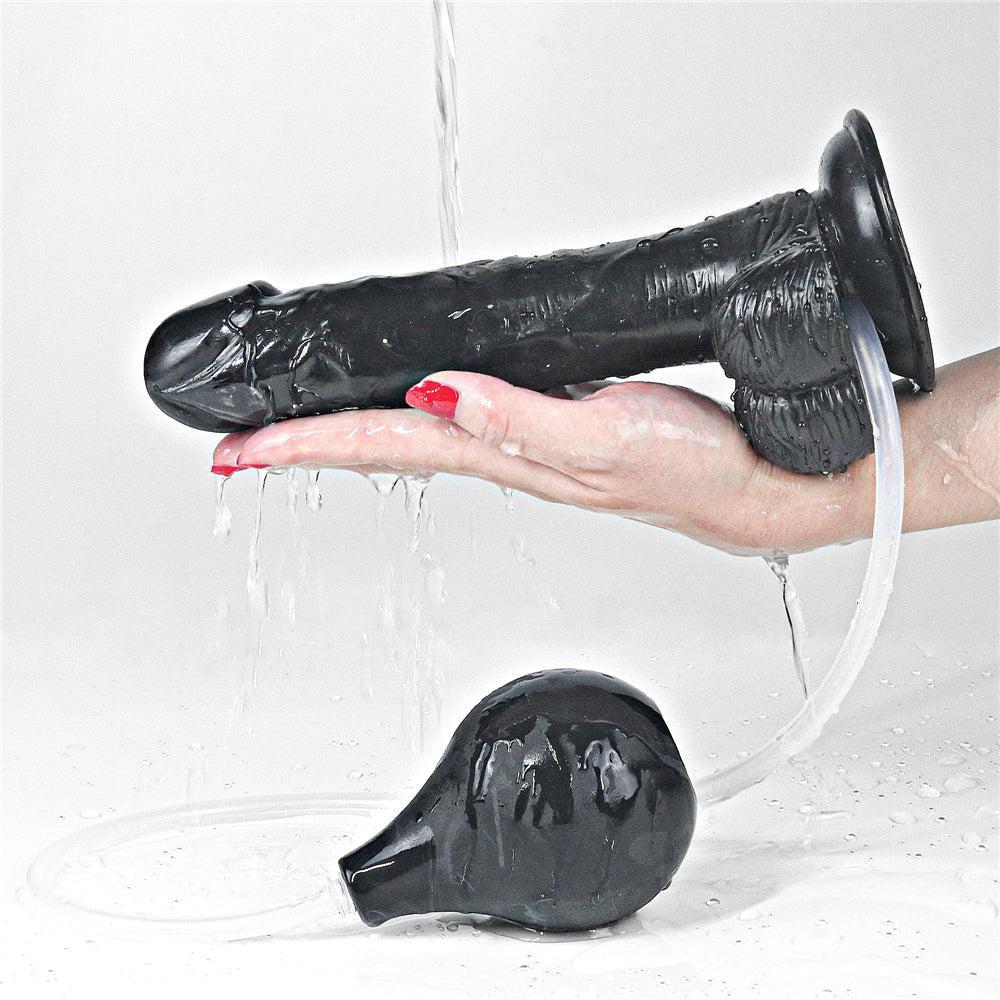 Squirt Extreme Realistic Ejaculating Dildo 9" Black