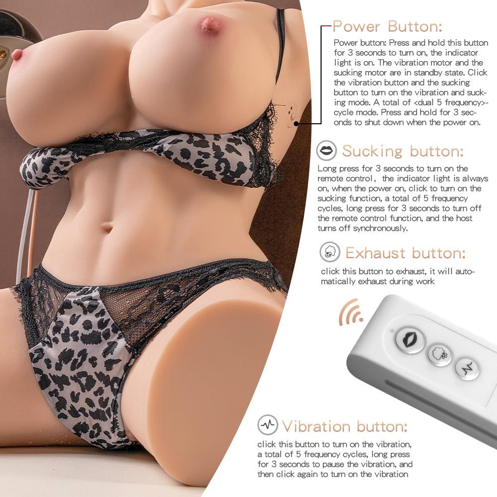 Realistic masturbator body with thrusts and vibrations Muriel