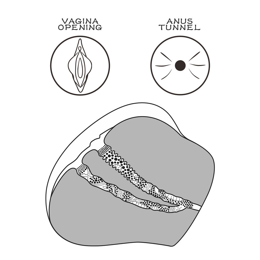 Realistic vagina and anus masturbator Streetgirl's #4 brown