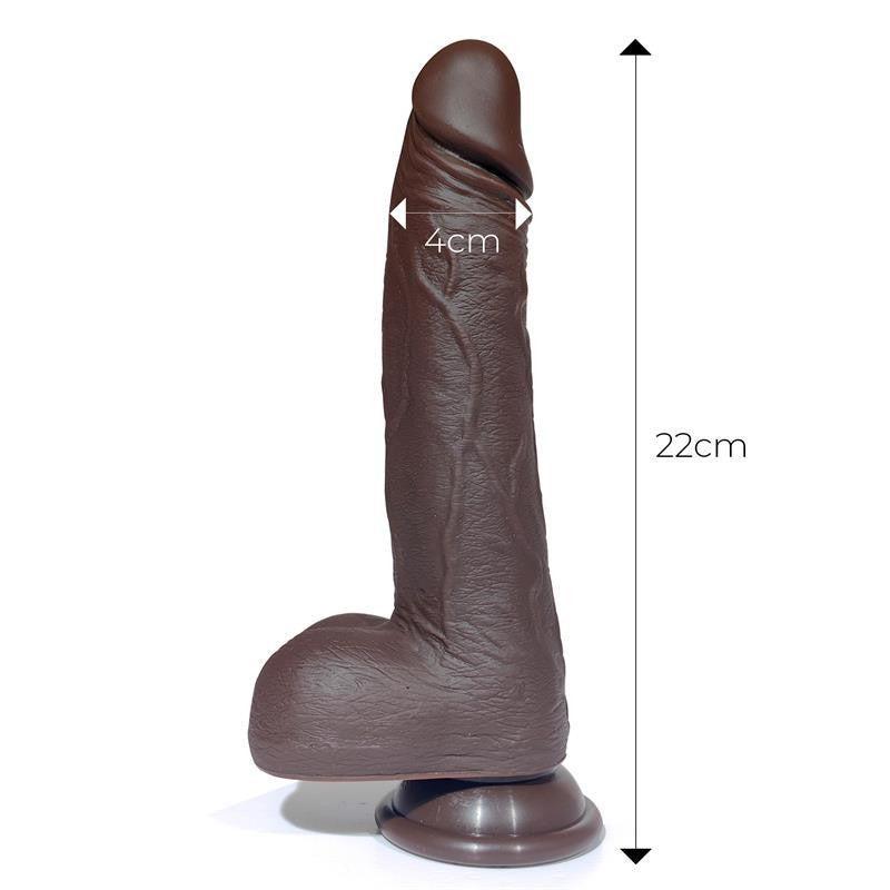 Realistic vibrating dildo with thrusts, rotation, heating and remote control Severo