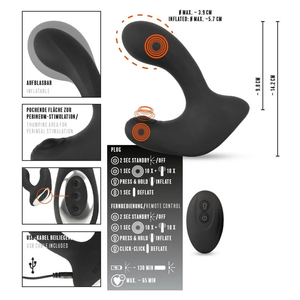 Rebel Mens Gear Rechargeable Silicone Prostate Stimulator