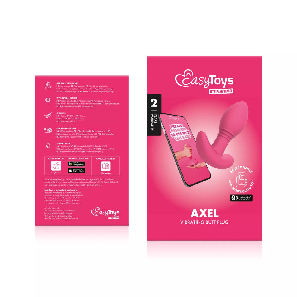 Rechargeable Butt Plug with Easy Toys Axel App