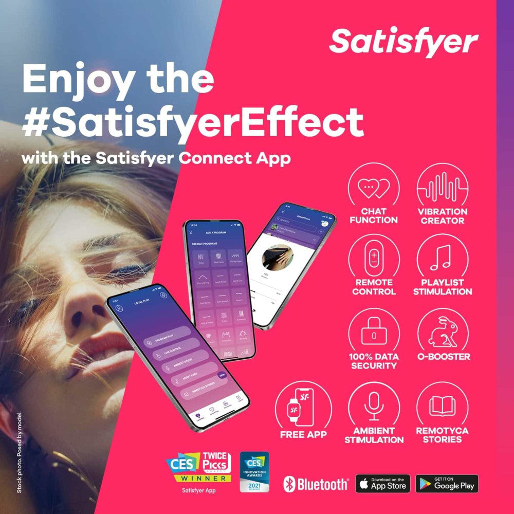 Satisfyer Ribbed Petal Rechargeable Vibrating Egg with App