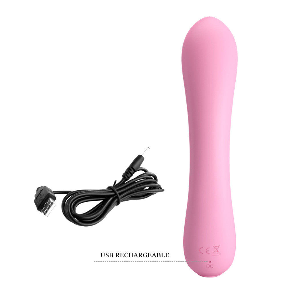 Rechargeable Flexible Silicone Vibrator Pink