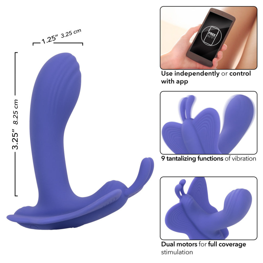 Rechargeable Silicone Wearable Vibrator with Mobile App