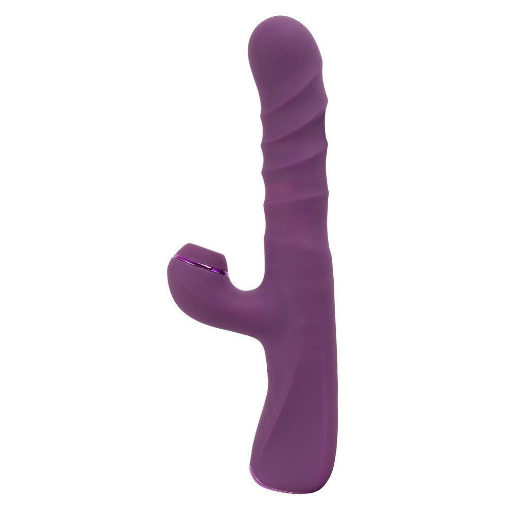 Rechargeable Thumping Rabbit Vibrator with 3 Motors and Thumping Javida Purple