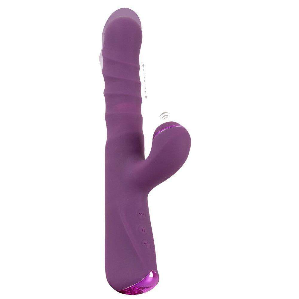 Rechargeable Thumping Rabbit Vibrator with 3 Motors and Thumping Javida Purple