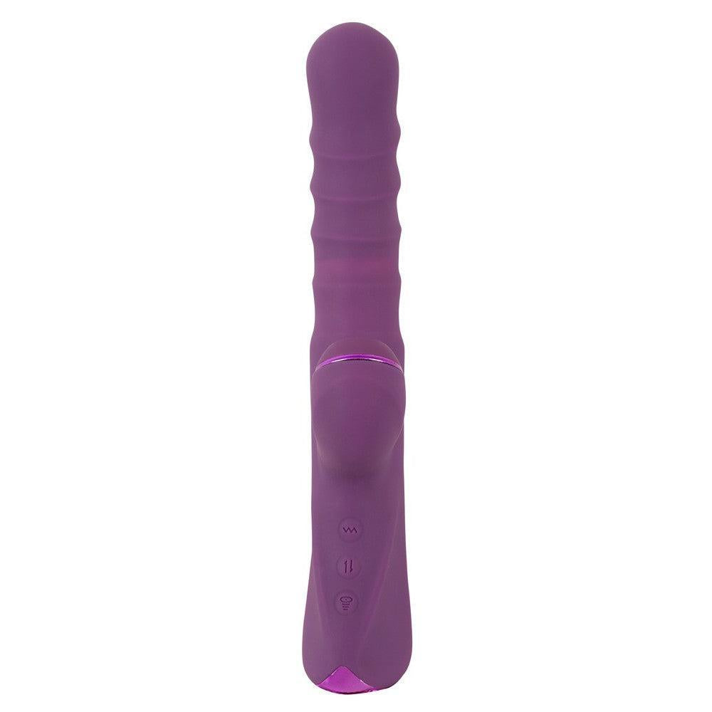 Rechargeable Thumping Rabbit Vibrator with 3 Motors and Thumping Javida Purple