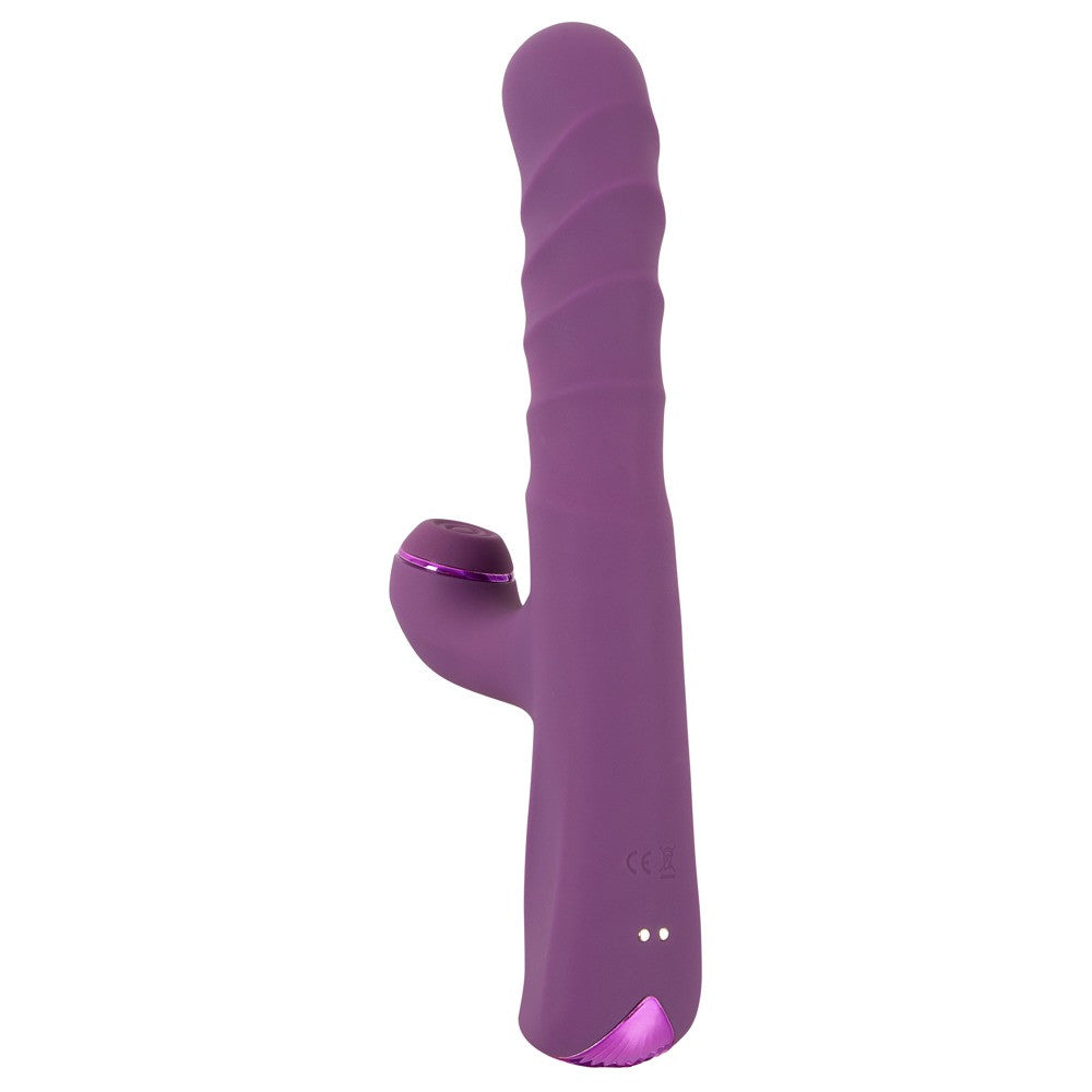 Rechargeable Thumping Rabbit Vibrator with 3 Motors and Thumping Javida Purple