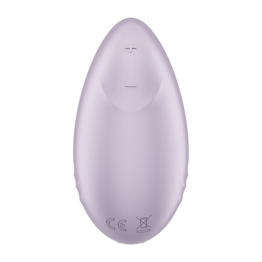 Rechargeable compact clitoris stimulator with App Satisfyer Tropical Tip purple
