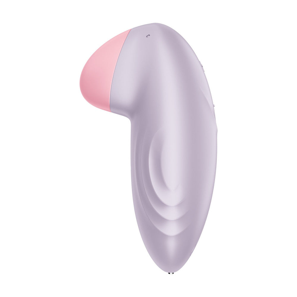 Rechargeable compact clitoris stimulator with App Satisfyer Tropical Tip purple