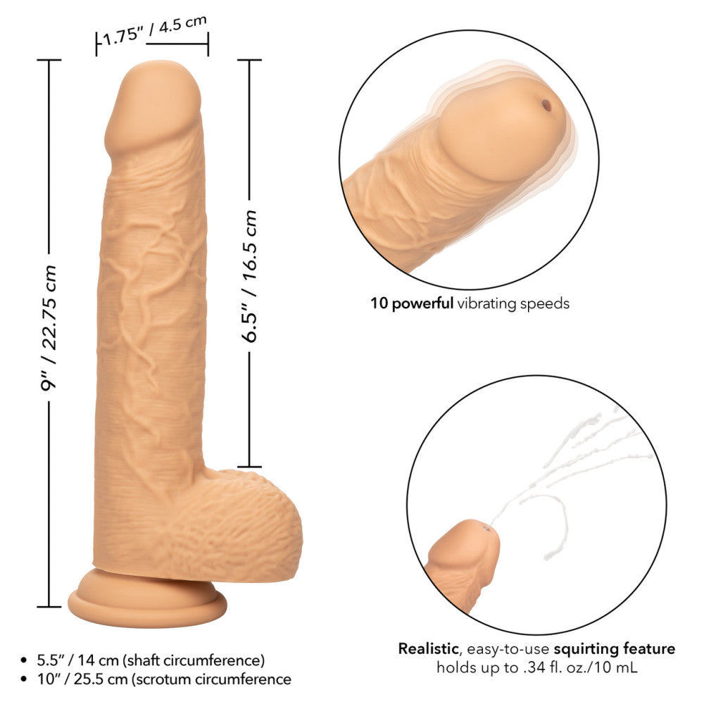 Squirting Fuck Stick Rechargeable Silicone Vibrating & Ejaculation Dildo