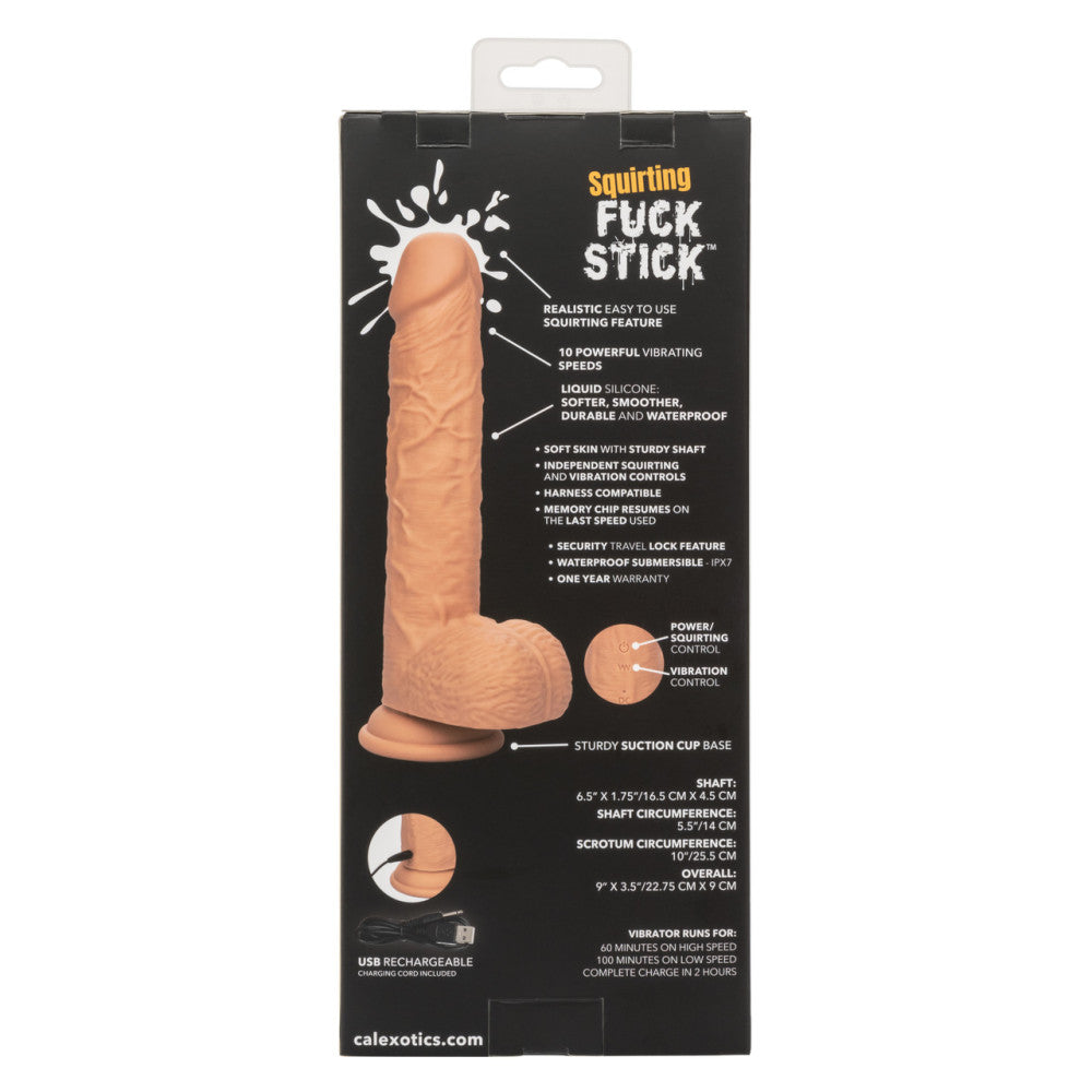 Squirting Fuck Stick Rechargeable Silicone Vibrating & Ejaculation Dildo