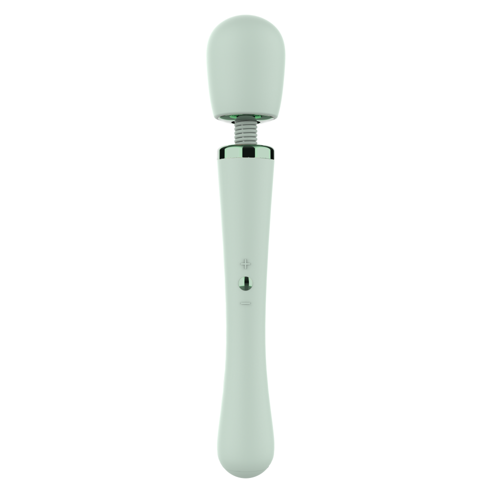 Rechargeable silicone massager Glam XL Wand green