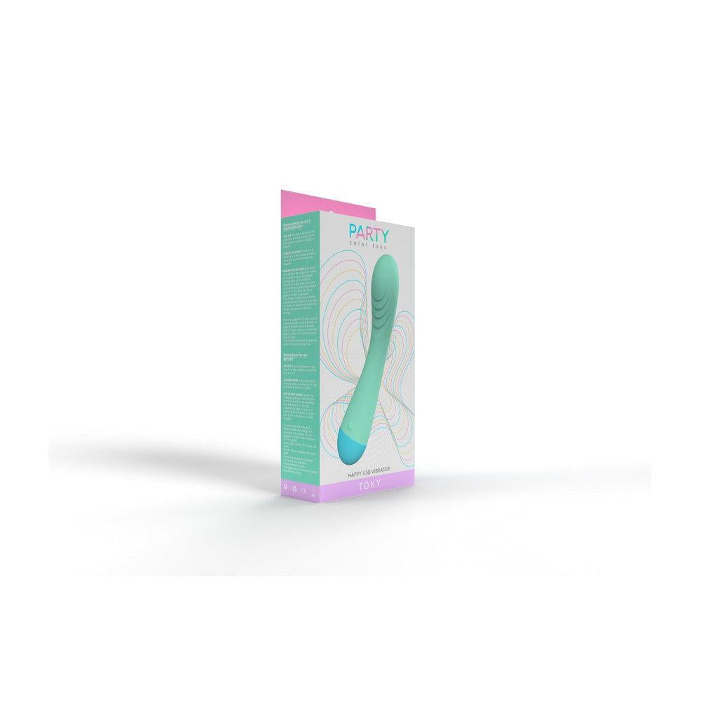 Rechargeable silicone vibrator Toky blue