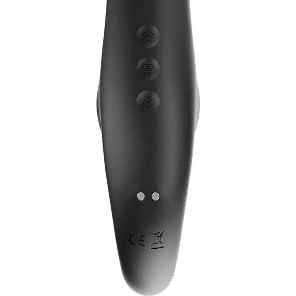 Rechargeable strapless vibrator with remote Ibiza black