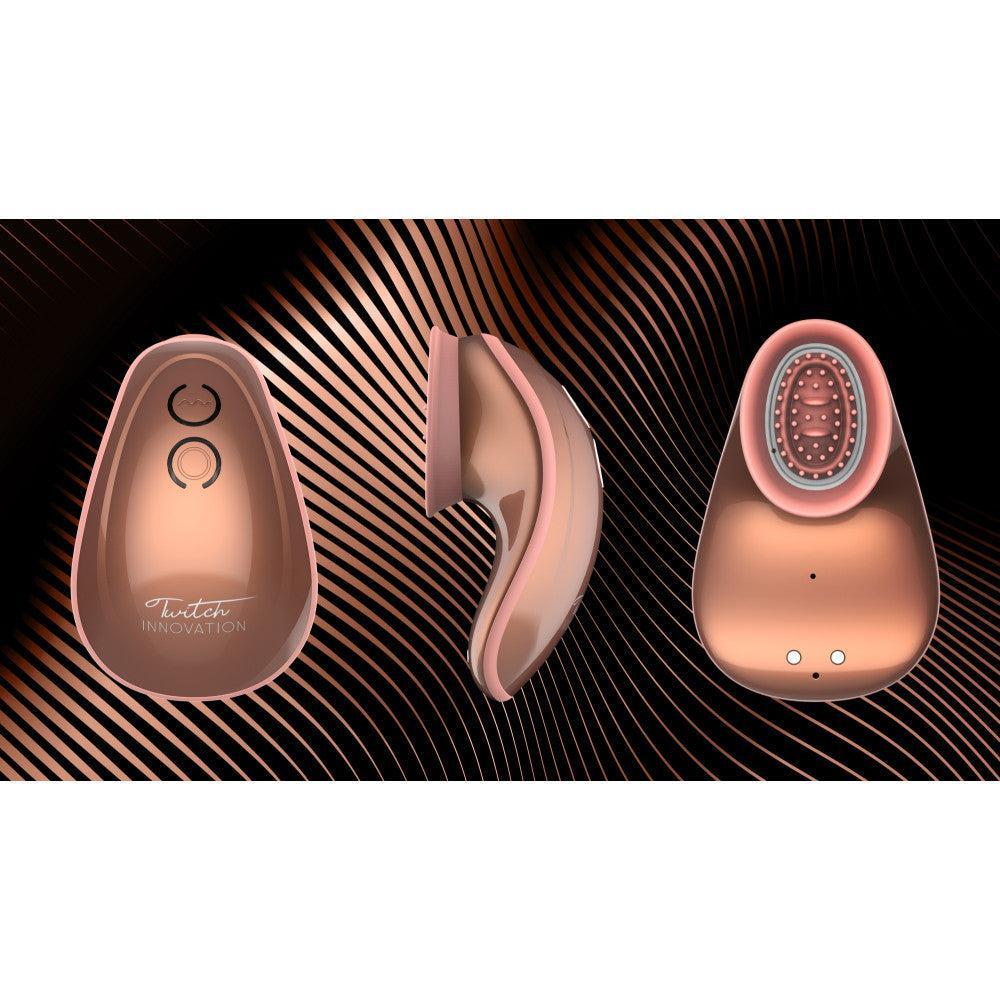 Rechargeable suction hands-free clitoral stimulator Twitch pink