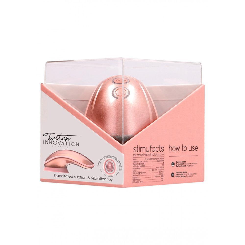Rechargeable suction hands-free clitoral stimulator Twitch pink