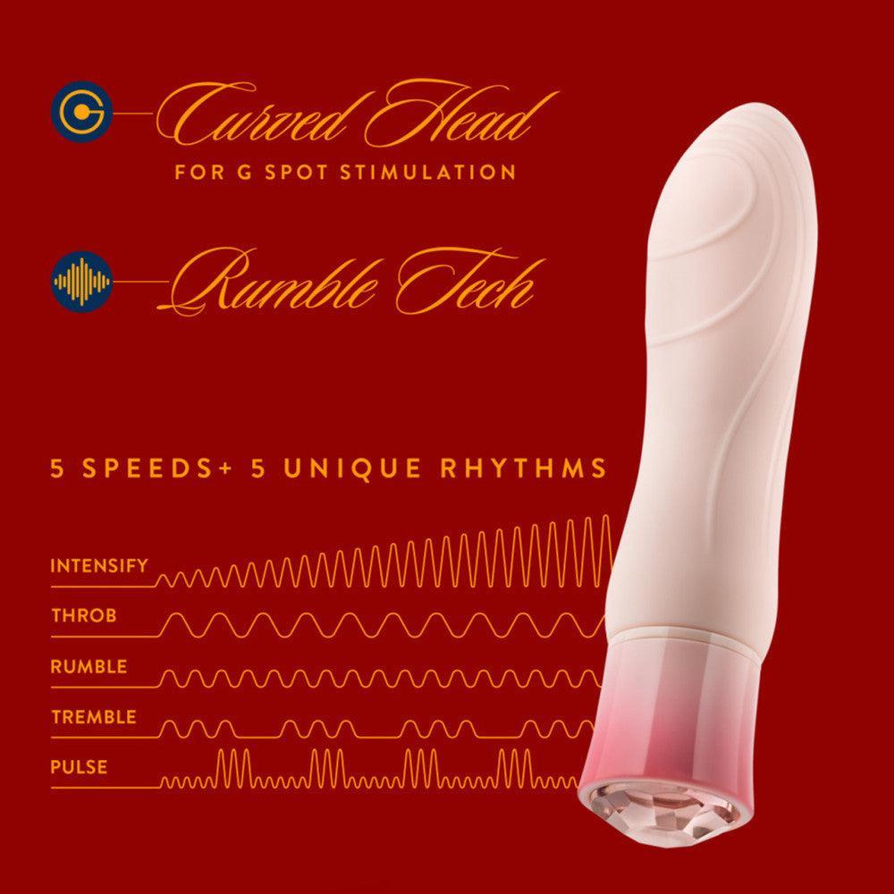 Oh My Gem Rechargeable Warming Vibrator with crystal