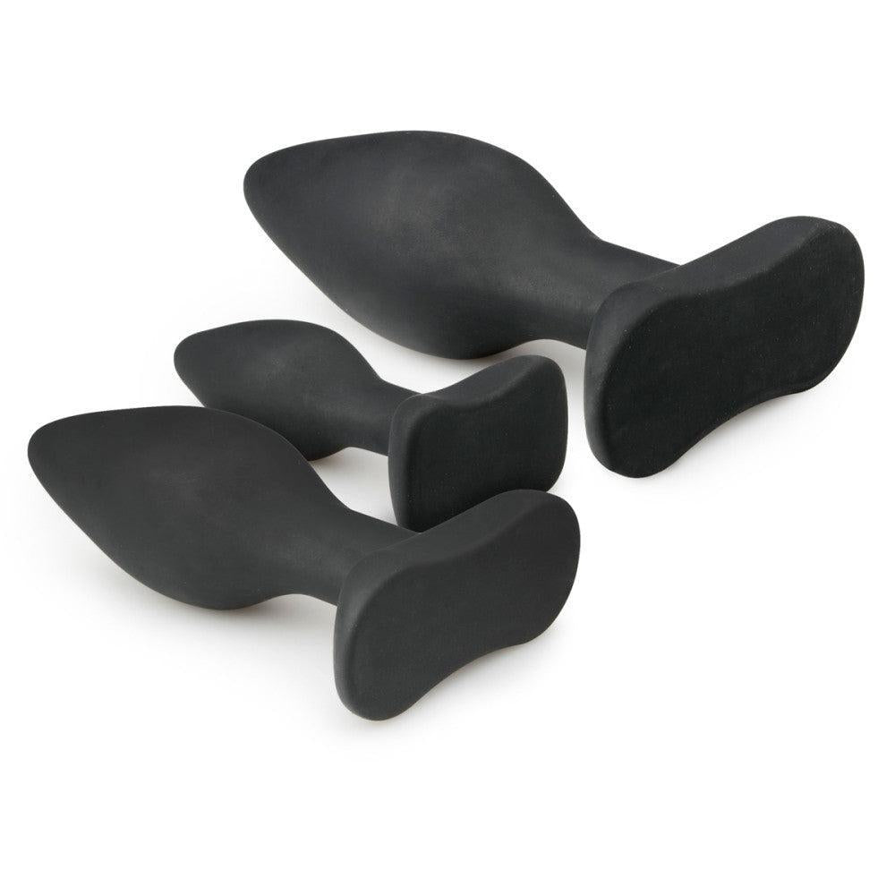 Rocket Silicone Butt Plug Set 3 Pcs. Black