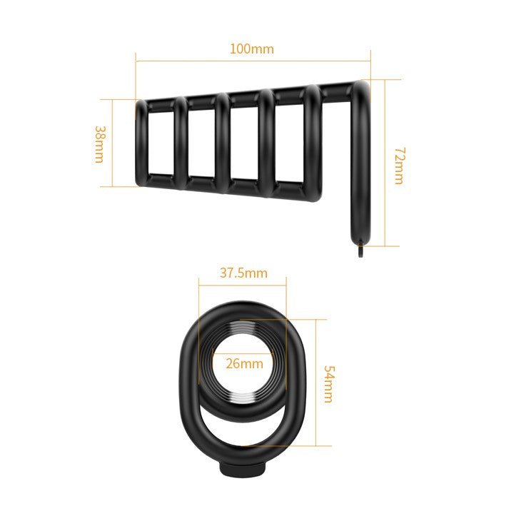 Rodrigo Chastity Silicone Cock Ring Cage