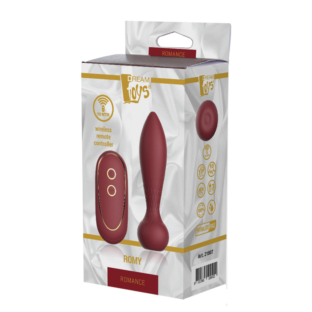 Romy Rechargeable Silicone Butt Plug with Remote