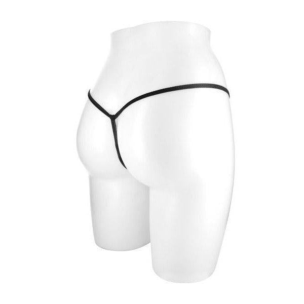 Erotic Crotchless Thong Black