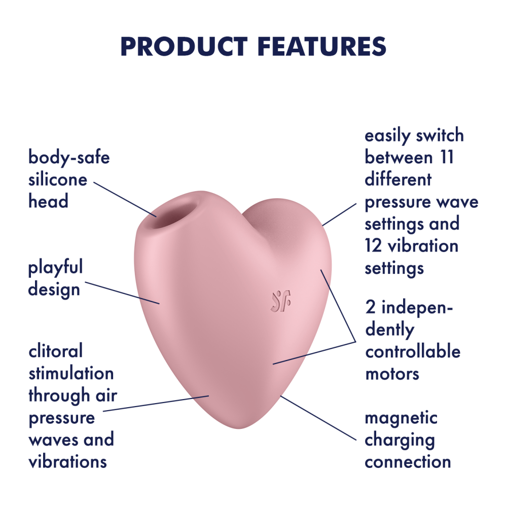 Satisfyer Cutie Heart Vibrating Suction Stimulator Pink