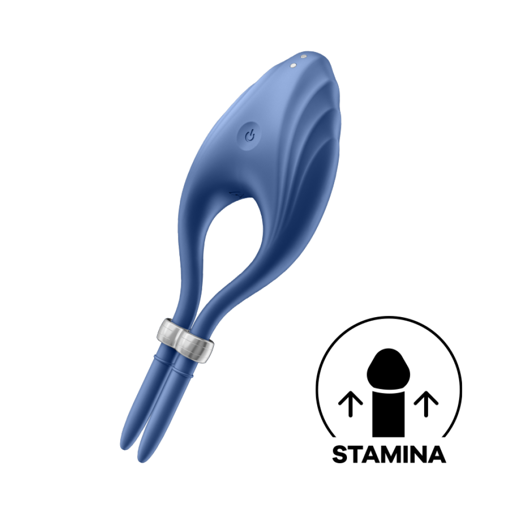 Satisfyer Duelist Vibrating Adjustable Cock Ring Blue
