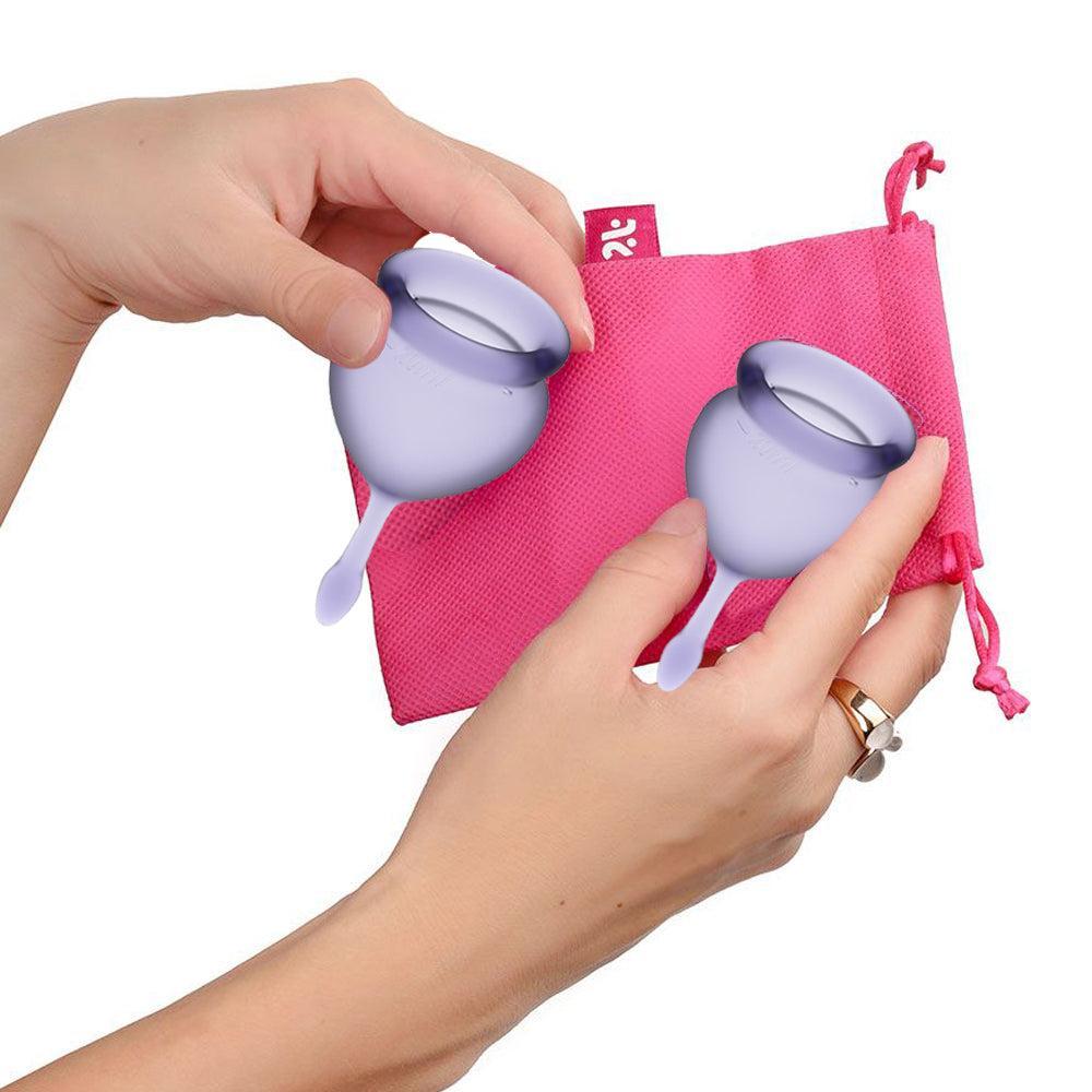 Satisfyer Feel Good menstrual cups purple