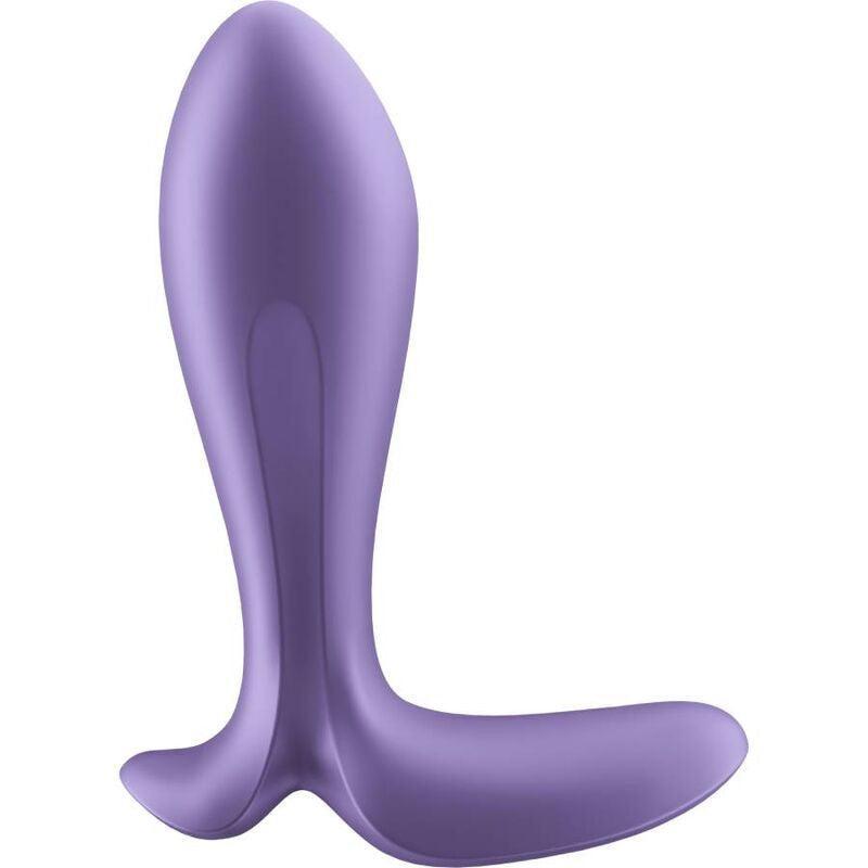 Satisfyer Intensity Plug Small Rechargeable Anal Stimulator with App Purple