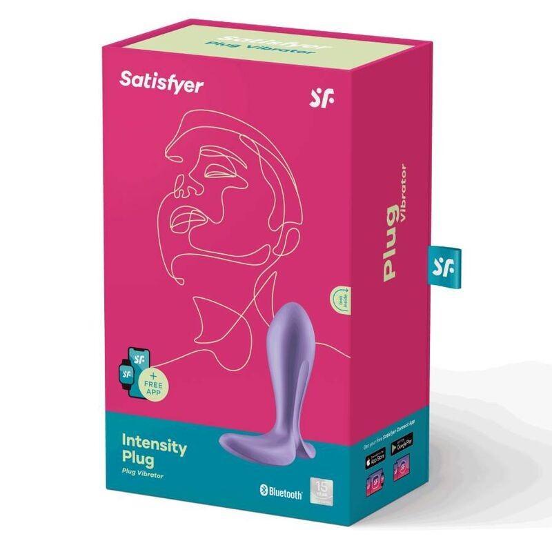 Satisfyer Intensity Plug Small Rechargeable Anal Stimulator with App Purple