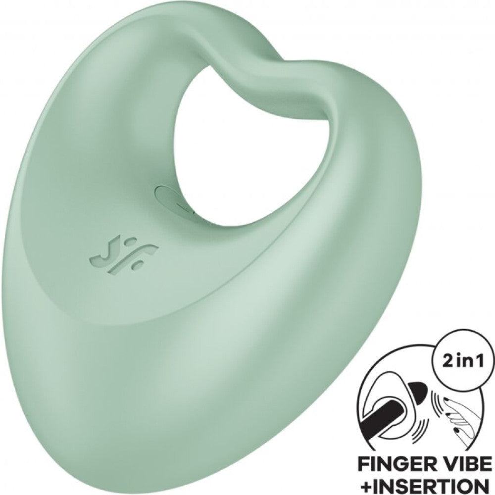 Satisfyer Perfect Pair 3 Cock Ring and Clitoris Stimulator Green