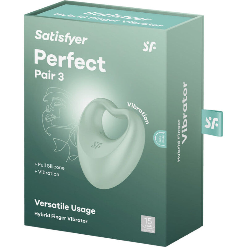 Satisfyer Perfect Pair 3 Cock Ring and Clitoris Stimulator Green