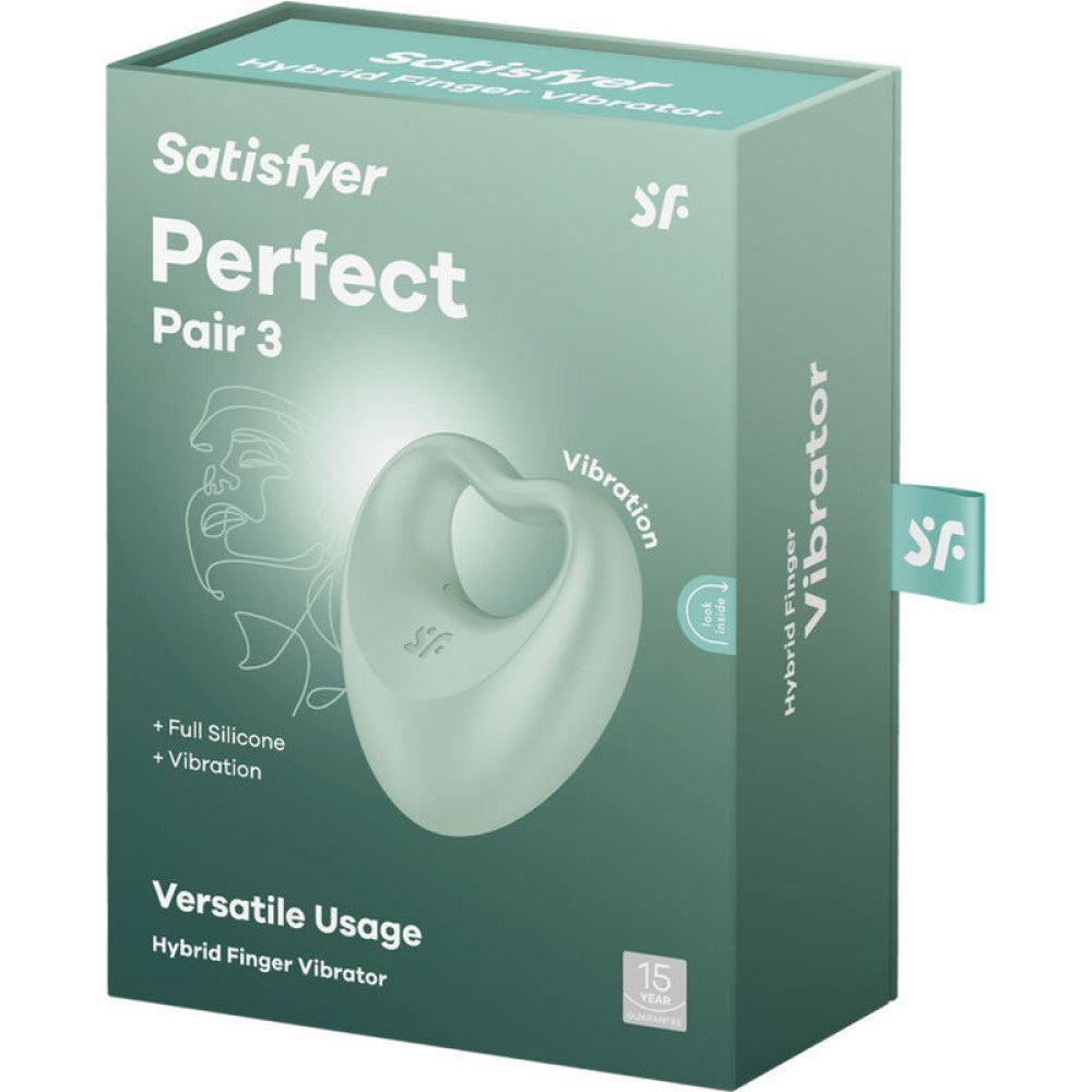 Satisfyer Perfect Pair 3 Finger & Cock Ring Vibrator Green