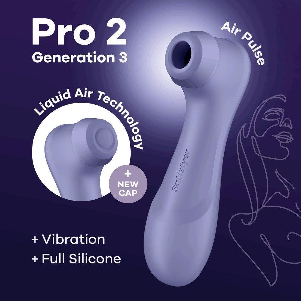 Satisfyer Pro 2 Generation 3 Suction and Vibrating Clitoris Stimulator Purple