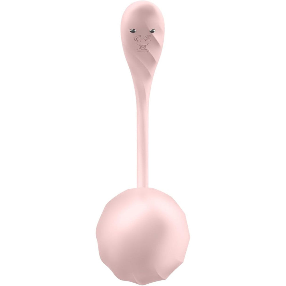 Satisfyer Ribbed Petal Rechargeable Vibrating Egg with App Pink