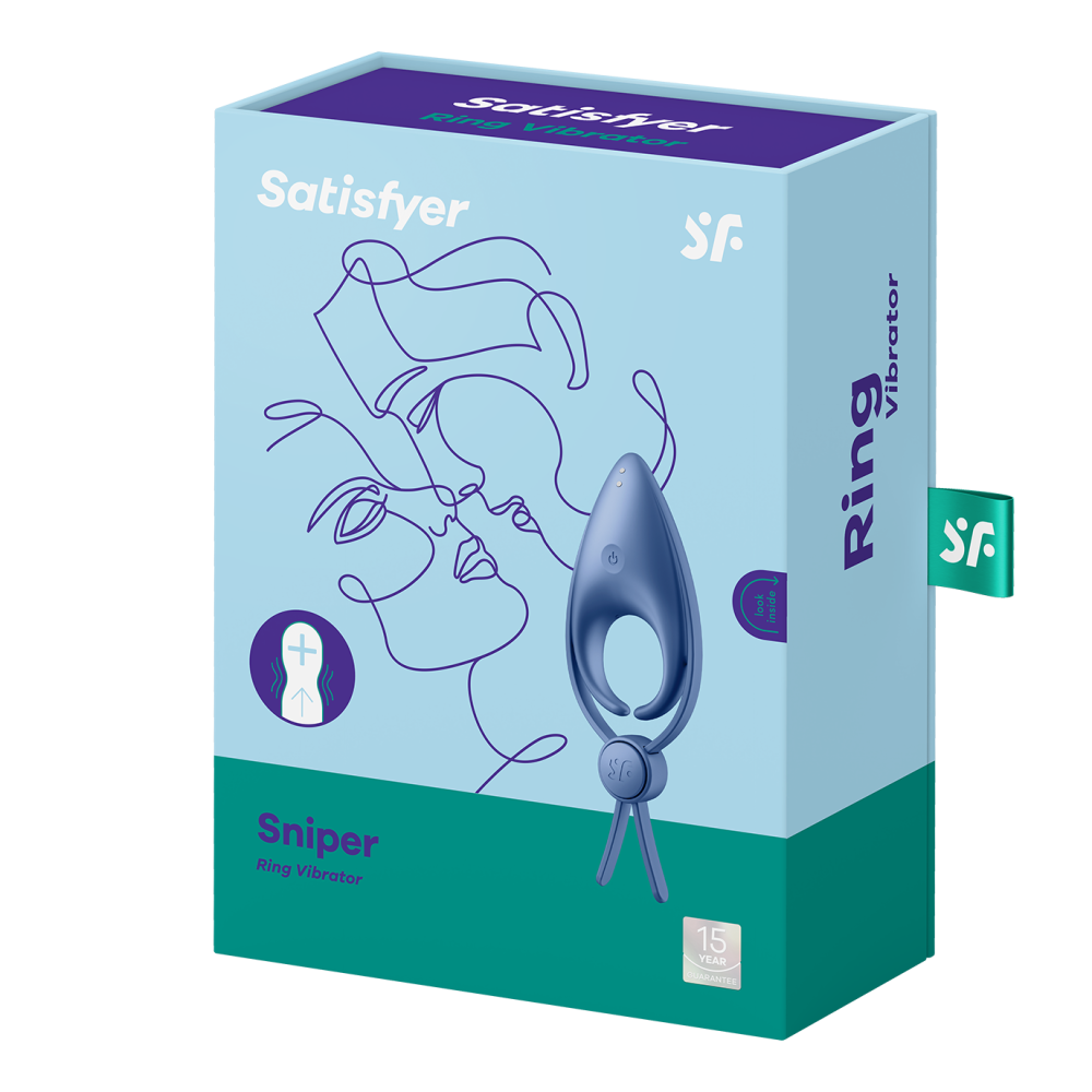 Satisfyer Sniper Blue Silicone Rechargeable Cock Ring
