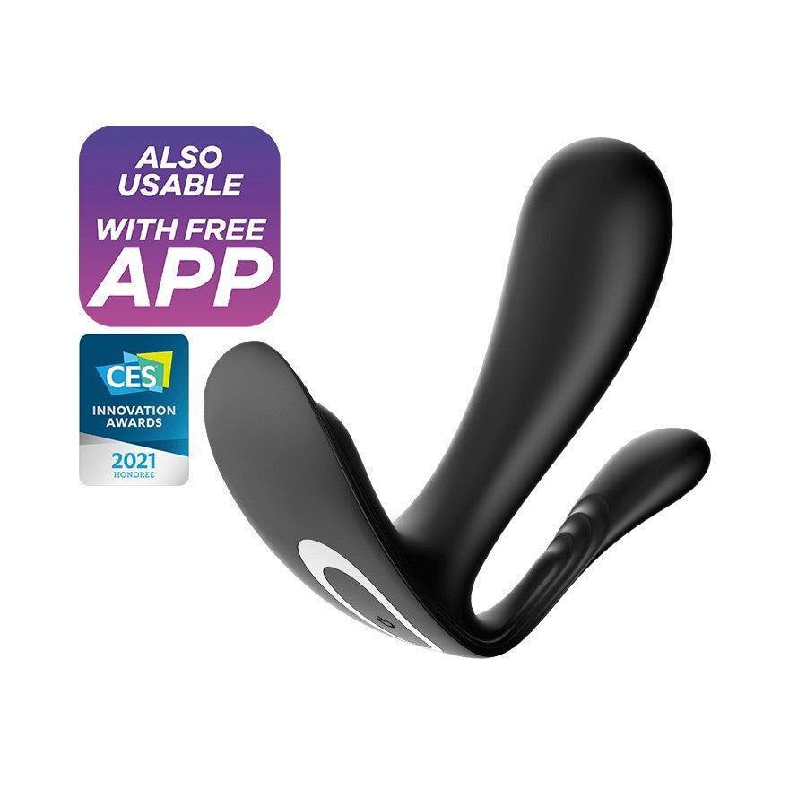 Satisfyer Top Secret Rechargeable Anal Stimulator Vibrator with App Black