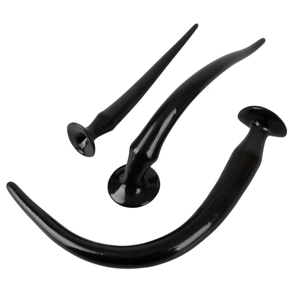 Set of 3 long Flexible Super Long Butt Plug Set